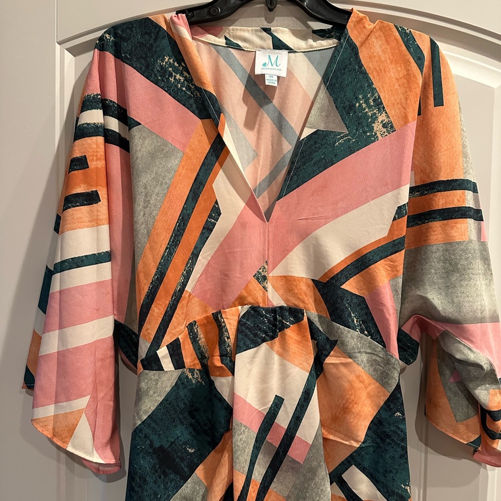 Colorful Geometric Patterned Dress - Picture 2 of 4